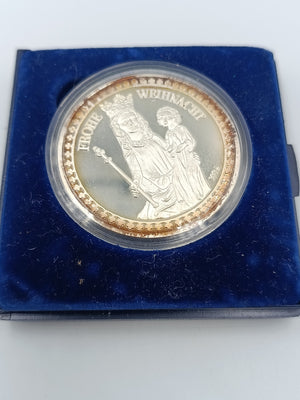 Silbermedaille Weihnachten 1987 999 Silber Frohe Weihnacht Sammlermünze