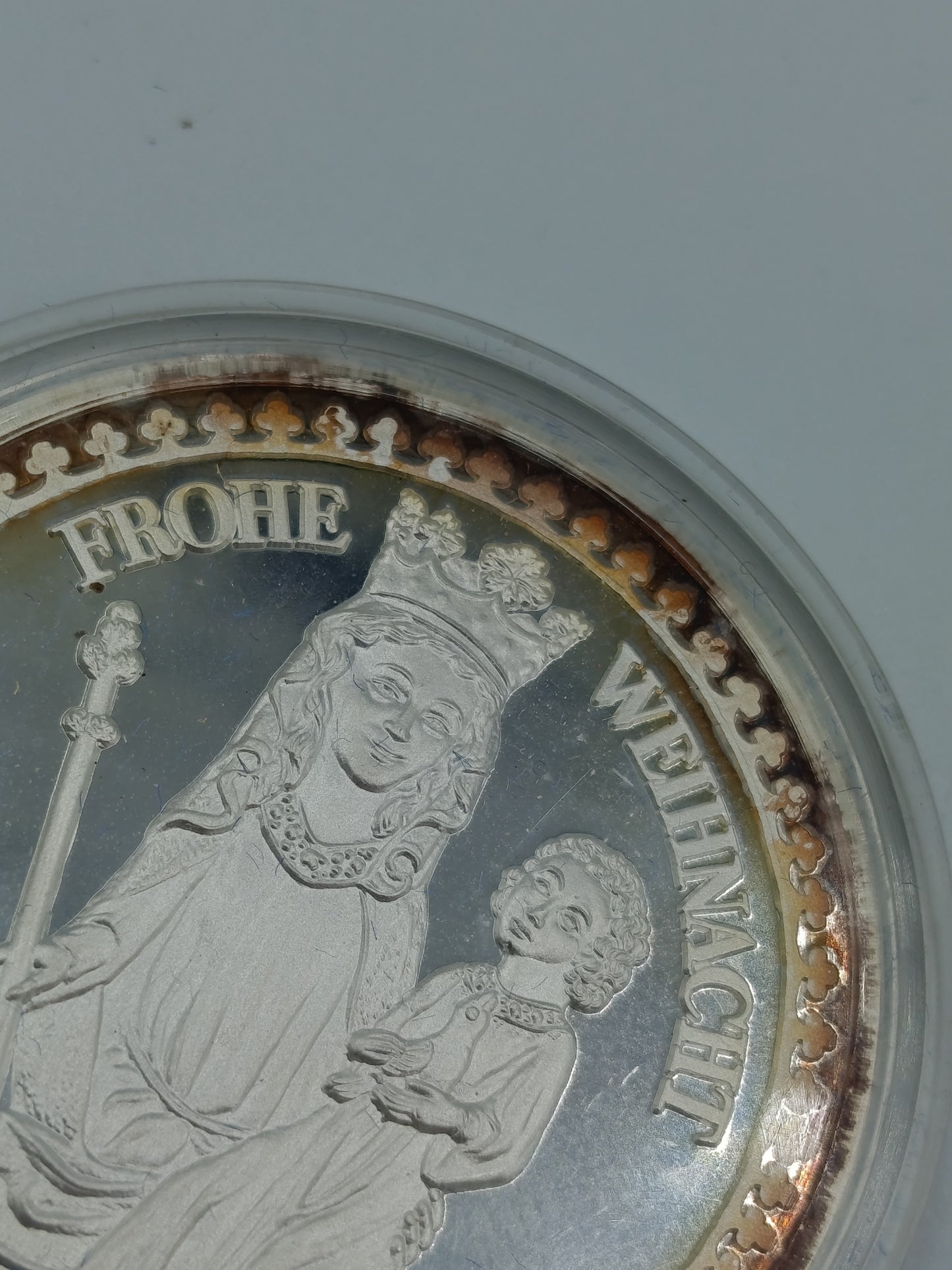 Silbermedaille Weihnachten 1987 999 Silber Frohe Weihnacht Sammlermünze
