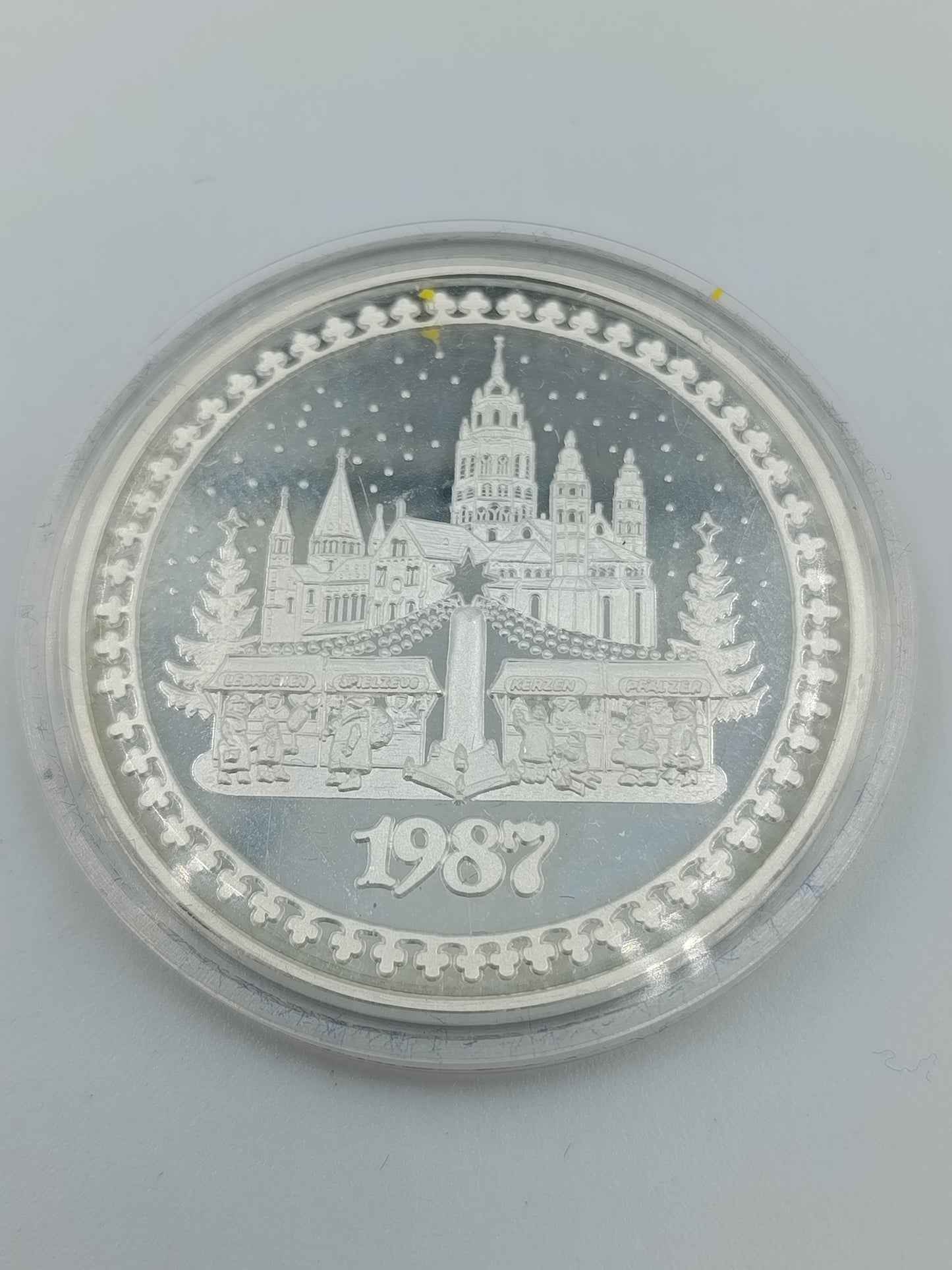 Silbermedaille Weihnachten 1987 999 Silber Frohe Weihnacht Sammlermünze