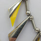 Statement Kette Silber Gelb geometrisch Retro Design Halskette