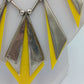 Statement Kette Silber Gelb geometrisch Retro Design Halskette
