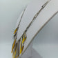 Statement Kette Silber Gelb geometrisch Retro Design Halskette