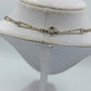 Statement Kette Silber Gelb geometrisch Retro Design Halskette