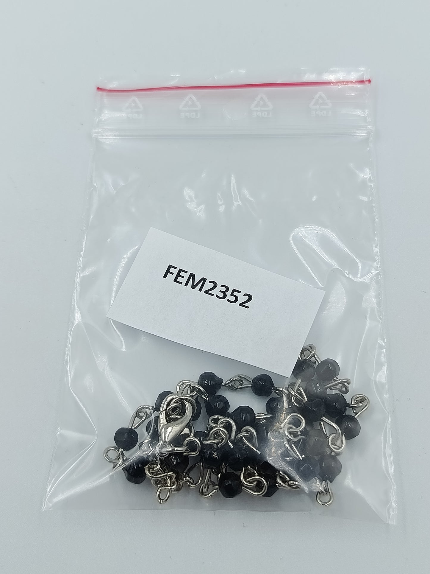 Feine schwarze Perlenkette Silber filigran minimalistisch Halskette