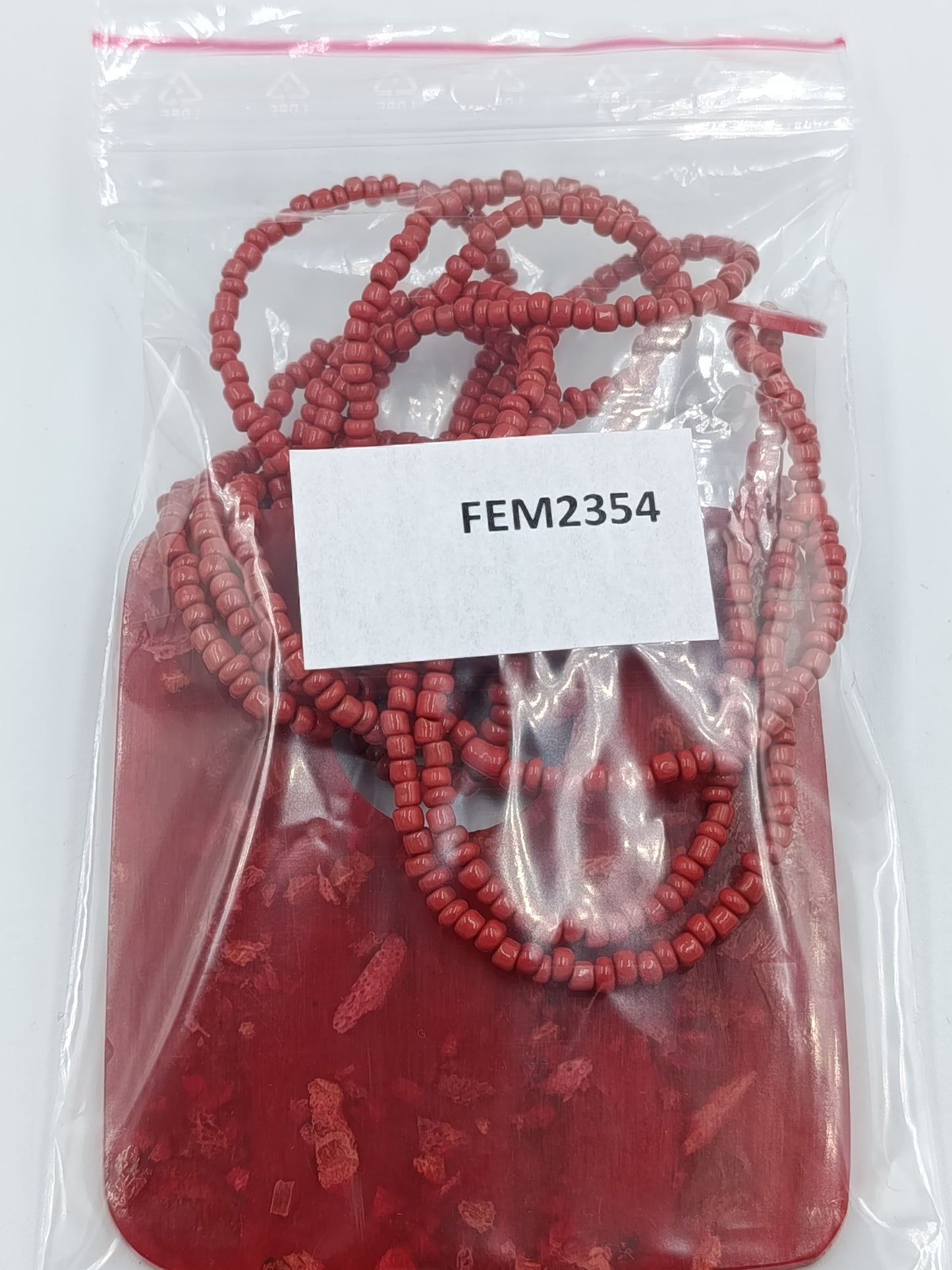 Statement Kette Rot mit großem Anhänger Boho Ethno Perlenkette