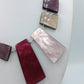 Statement Kette geometrisch Rot Rosa Grau Collier modern