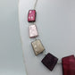 Statement Kette geometrisch Rot Rosa Grau Collier modern
