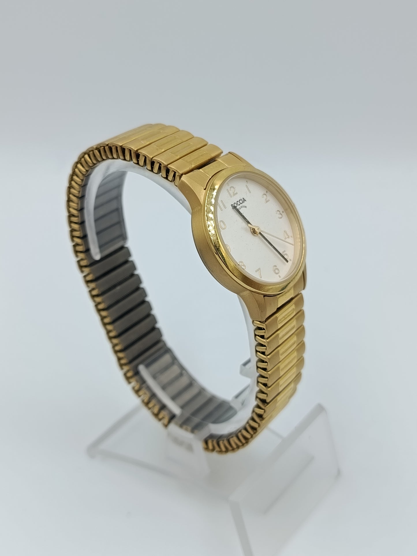 Boccia Titanium Damen Armbanduhr Goldfarben klassisch elegant
