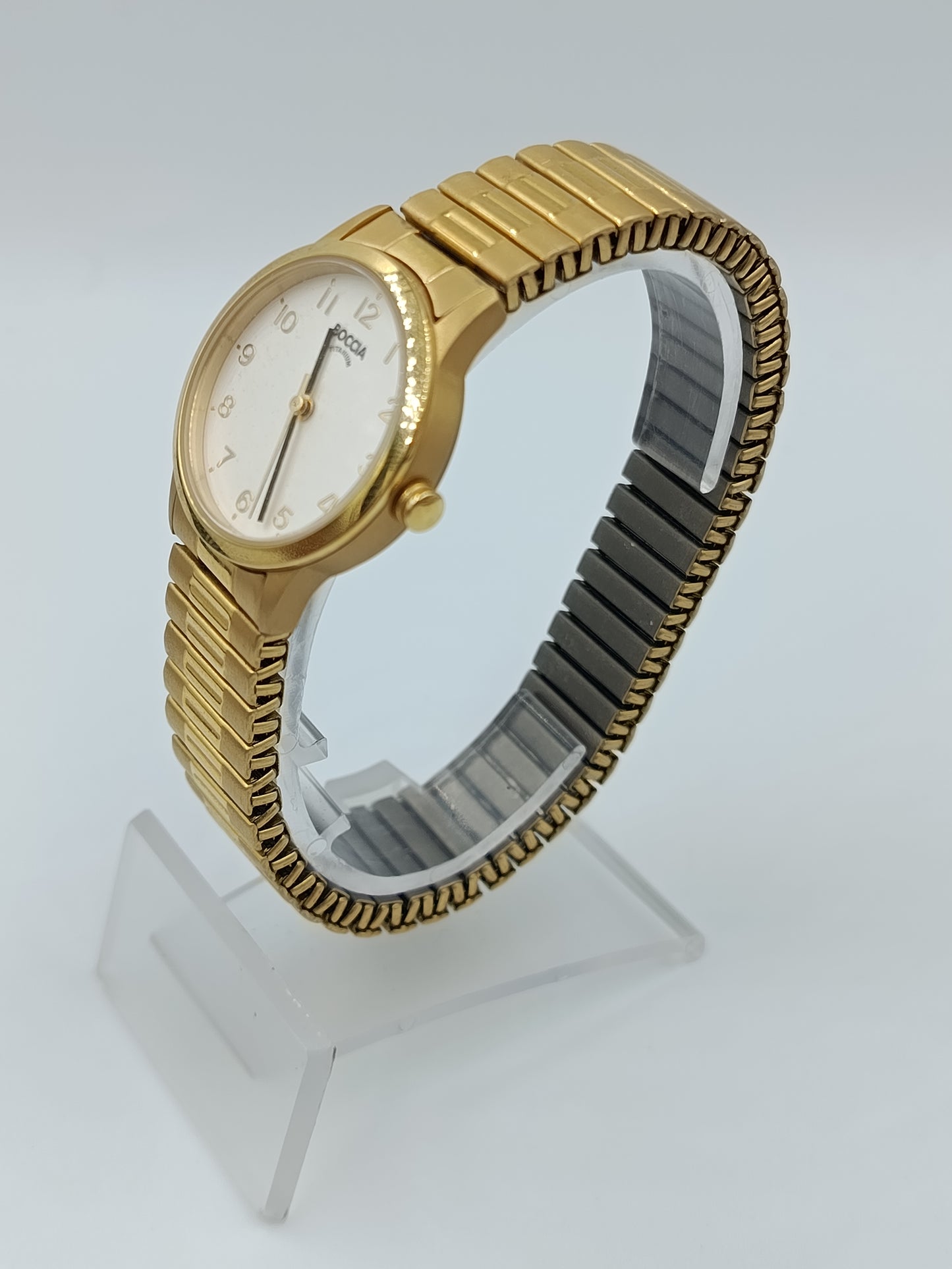 Boccia Titanium Damen Armbanduhr Goldfarben klassisch elegant