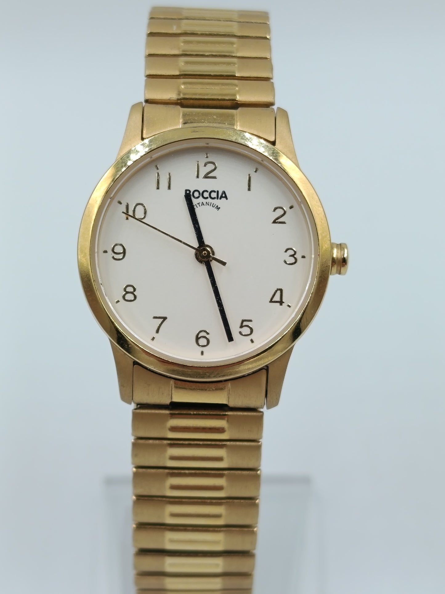 Boccia Titanium Damen Armbanduhr Goldfarben klassisch elegant