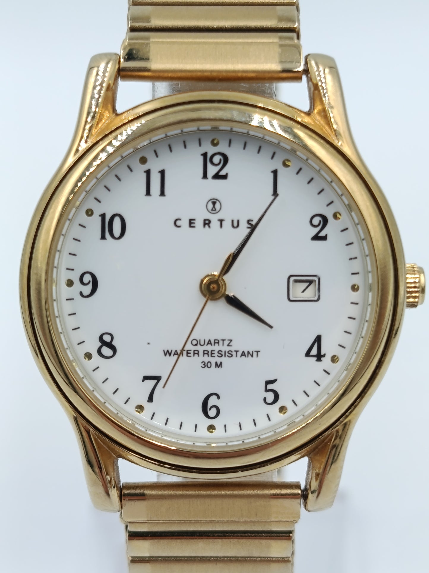 Certus Damen Uhr Goldfarben Quarz Armbanduhr Elastisches Band