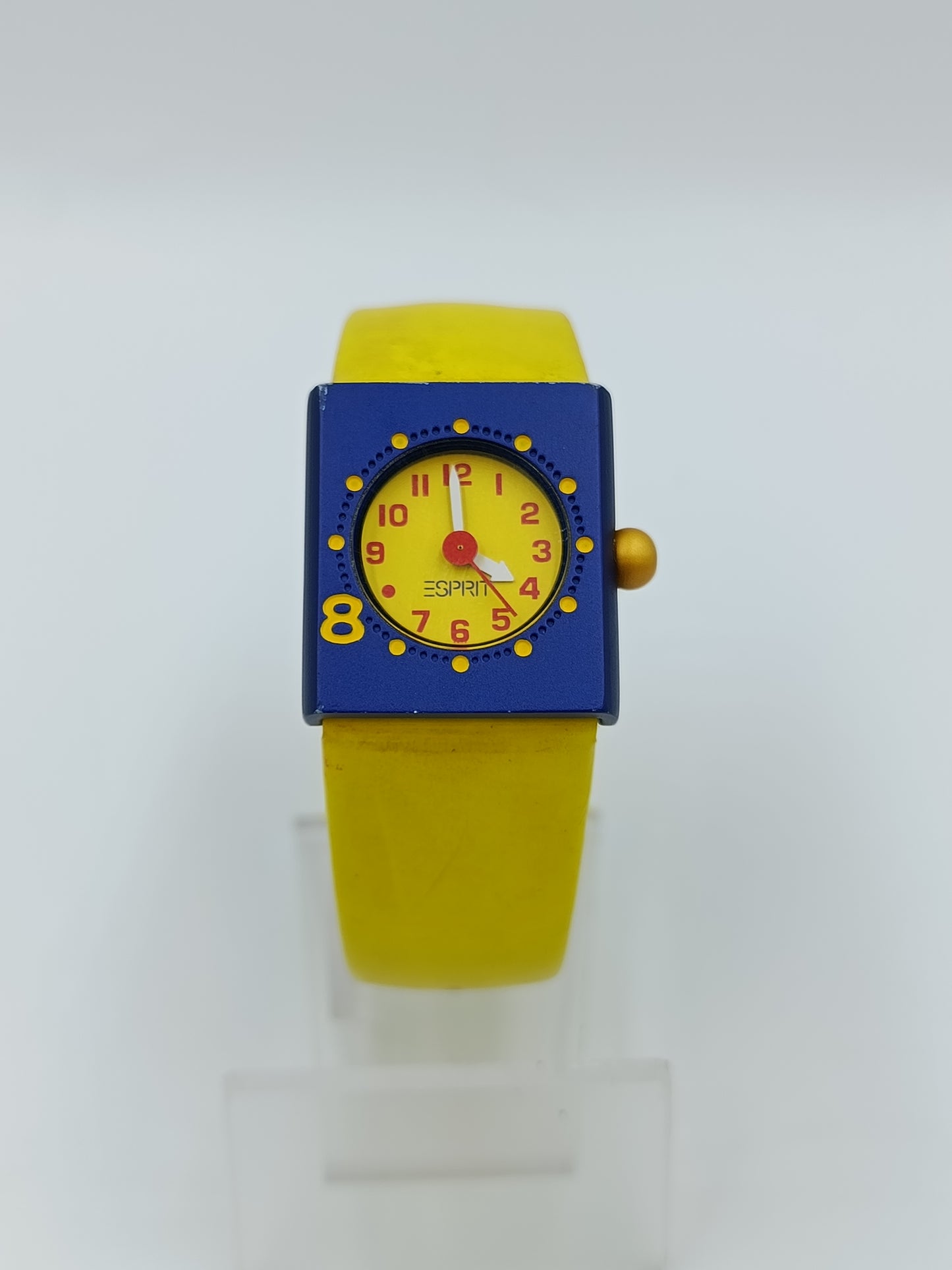 Farbenfrohe Esprit Kinderuhr Bunt Gelb Blau Armbanduhr