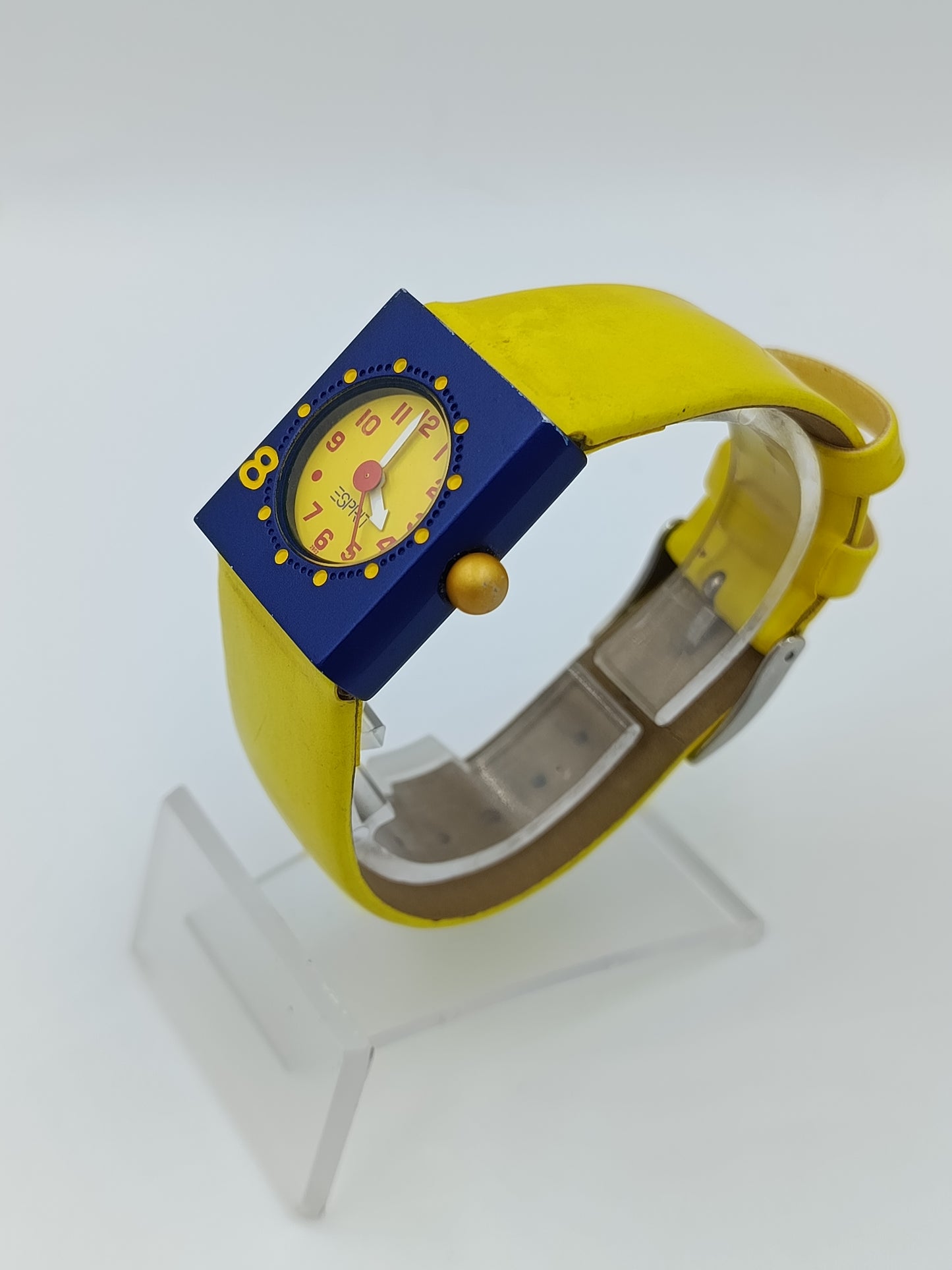 Farbenfrohe Esprit Kinderuhr Bunt Gelb Blau Armbanduhr