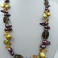Perlenkette Multicolor Edelsteine 925 Silber Verschluss Kette