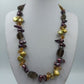 Perlenkette Multicolor Edelsteine 925 Silber Verschluss Kette