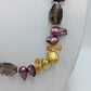 Perlenkette Multicolor Edelsteine 925 Silber Verschluss Kette