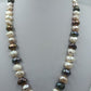 Echte Perlenkette Multicolor Barockperlen 925 Silber Verschluss