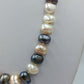 Echte Perlenkette Multicolor Barockperlen 925 Silber Verschluss