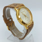 Damen Uhr Goldfarben mit Lederarmband 24 cm