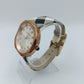 Damen Uhr Roségoldfarben mit kariertem Armband Strassbesatz