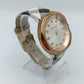 Damen Uhr Roségoldfarben mit kariertem Armband Strassbesatz