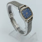 Damen Uhr Silberfarben mit blauem Zifferblatt Vintage Stil