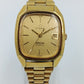 Damen Uhr Goldfarben Vintage mit Datumsanzeige