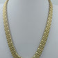 Auffällige und elegante Statement Kette goldfarben geflochten