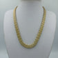 Auffällige und elegante Statement Kette goldfarben geflochten