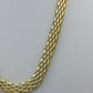 Auffällige und elegante Statement Kette goldfarben geflochten