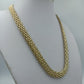 Auffällige und elegante Statement Kette goldfarben geflochten