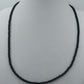 Elegante schwarze Spinell Kette facettiert 925 Silber 51 cm