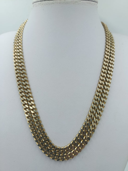 Vintage Statement Kette goldfarben 88 cm massiv Look