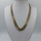 Vintage Statement Kette goldfarben 88 cm massiv Look
