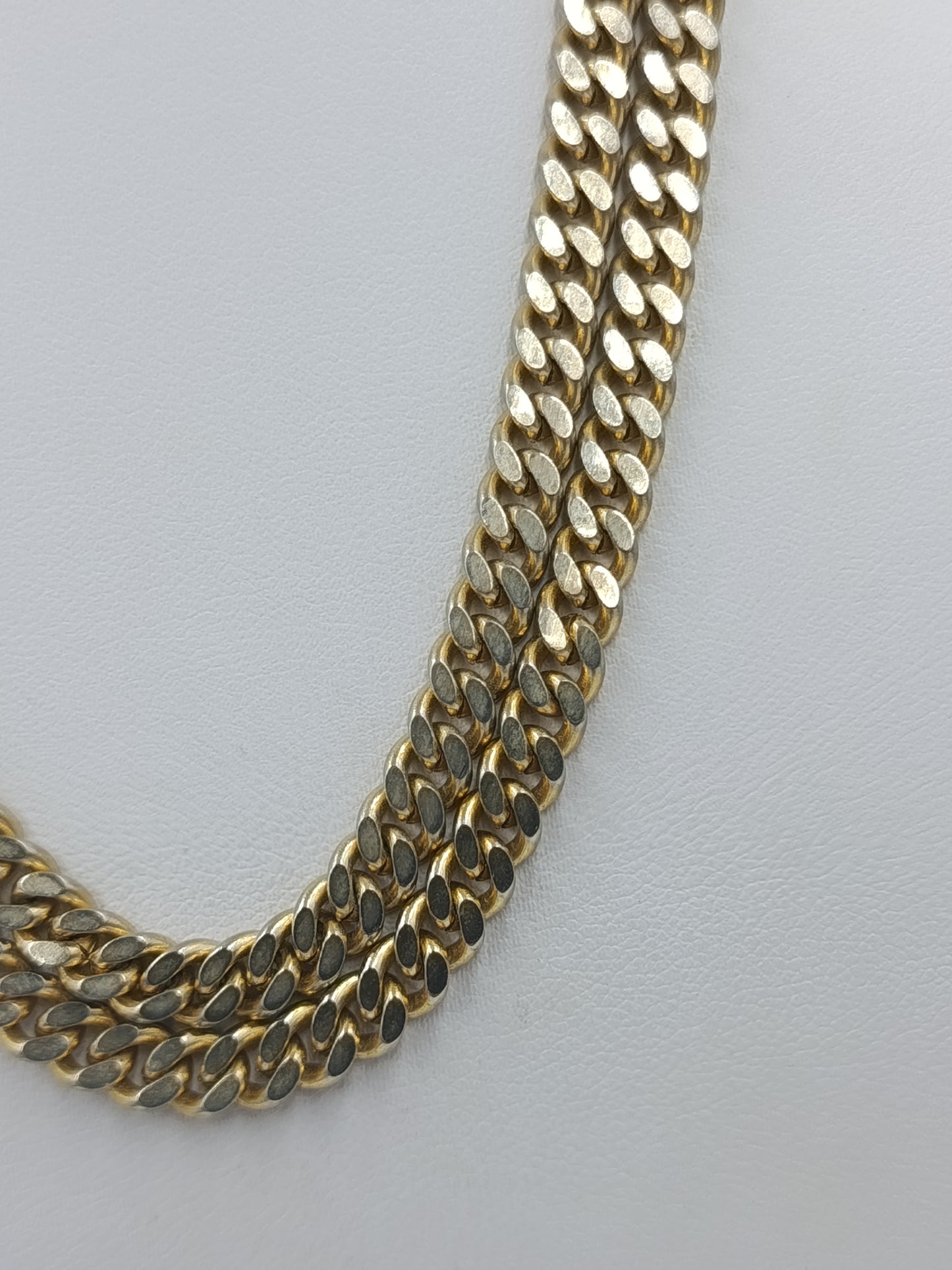 Vintage Statement Kette goldfarben 88 cm massiv Look