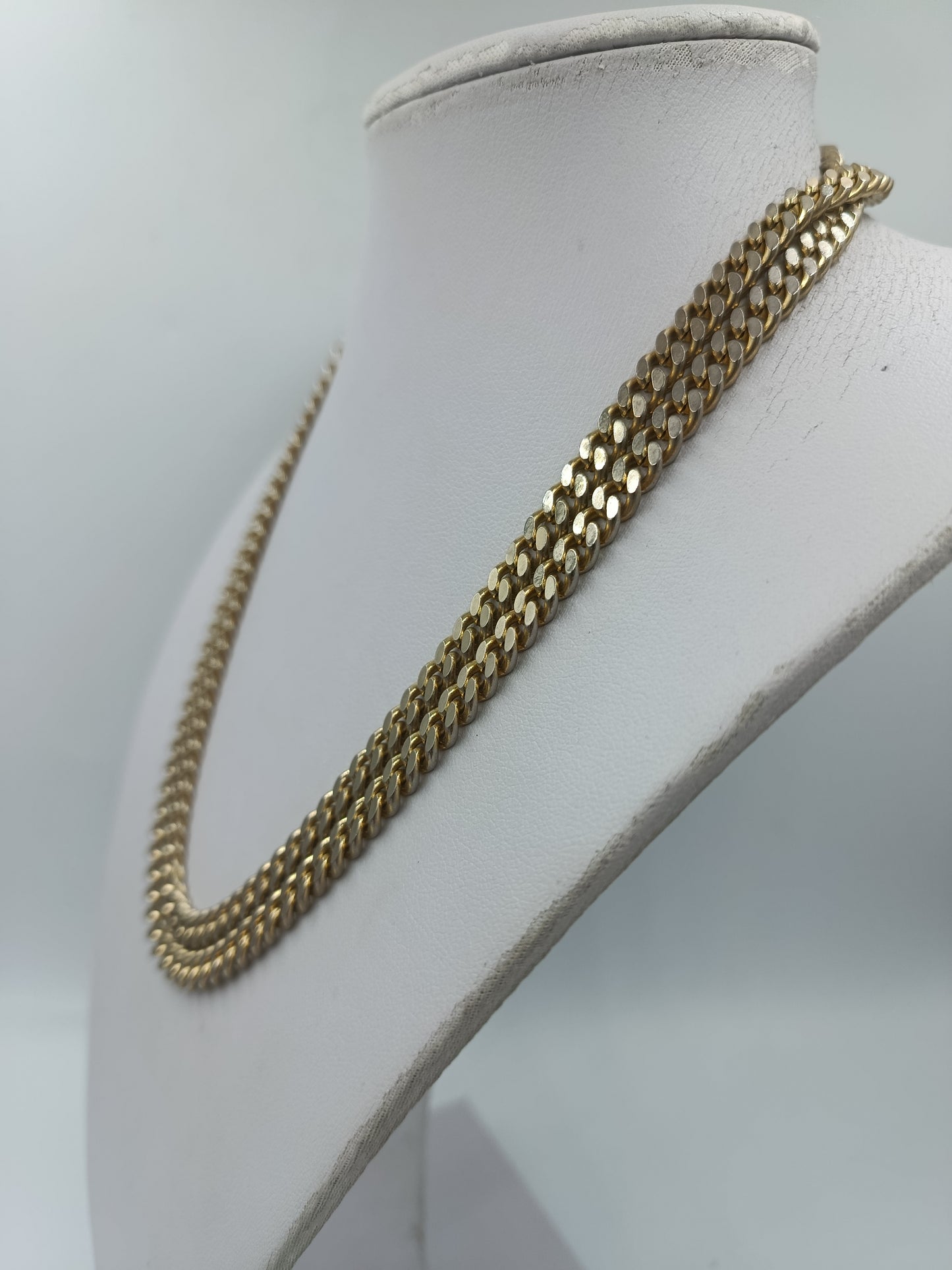 Vintage Statement Kette goldfarben 88 cm massiv Look