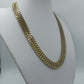 Vintage Statement Kette goldfarben 88 cm massiv Look