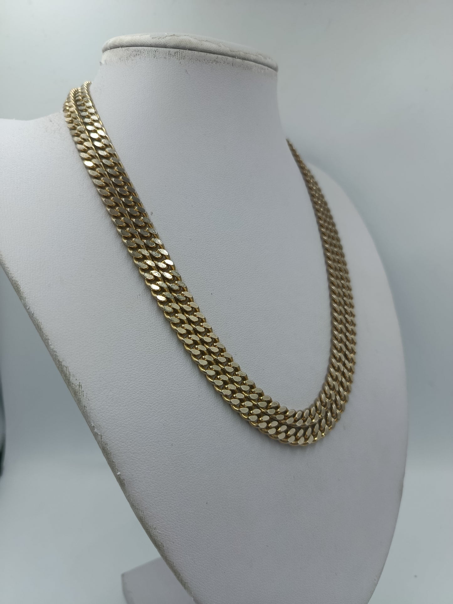 Vintage Statement Kette goldfarben 88 cm massiv Look