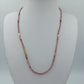 Zarte Edelstein Kette rosa mit 925 Silber vergoldet 51 cm