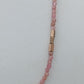 Zarte Edelstein Kette rosa mit 925 Silber vergoldet 51 cm