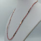 Zarte Edelstein Kette rosa mit 925 Silber vergoldet 51 cm
