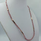 Zarte Edelstein Kette rosa mit 925 Silber vergoldet 51 cm