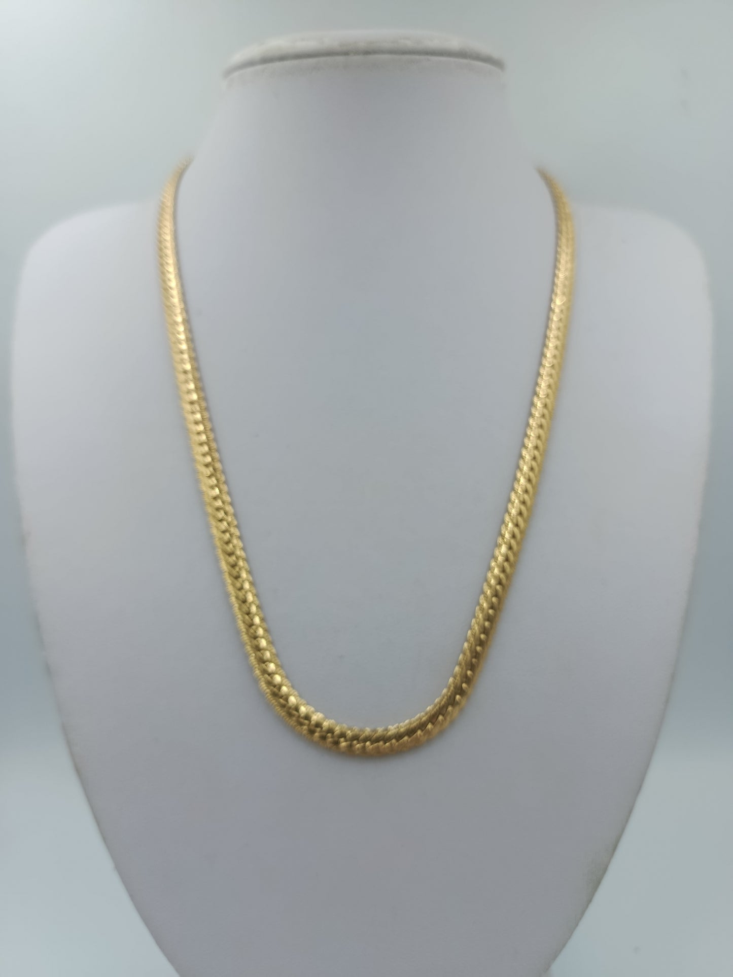 Stilvolle Vintage Kette doppelt Panzerkette goldfarben