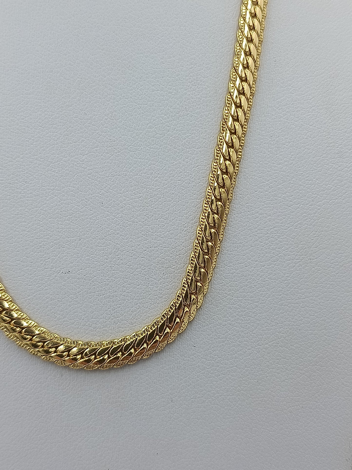 Stilvolle Vintage Kette doppelt Panzerkette goldfarben