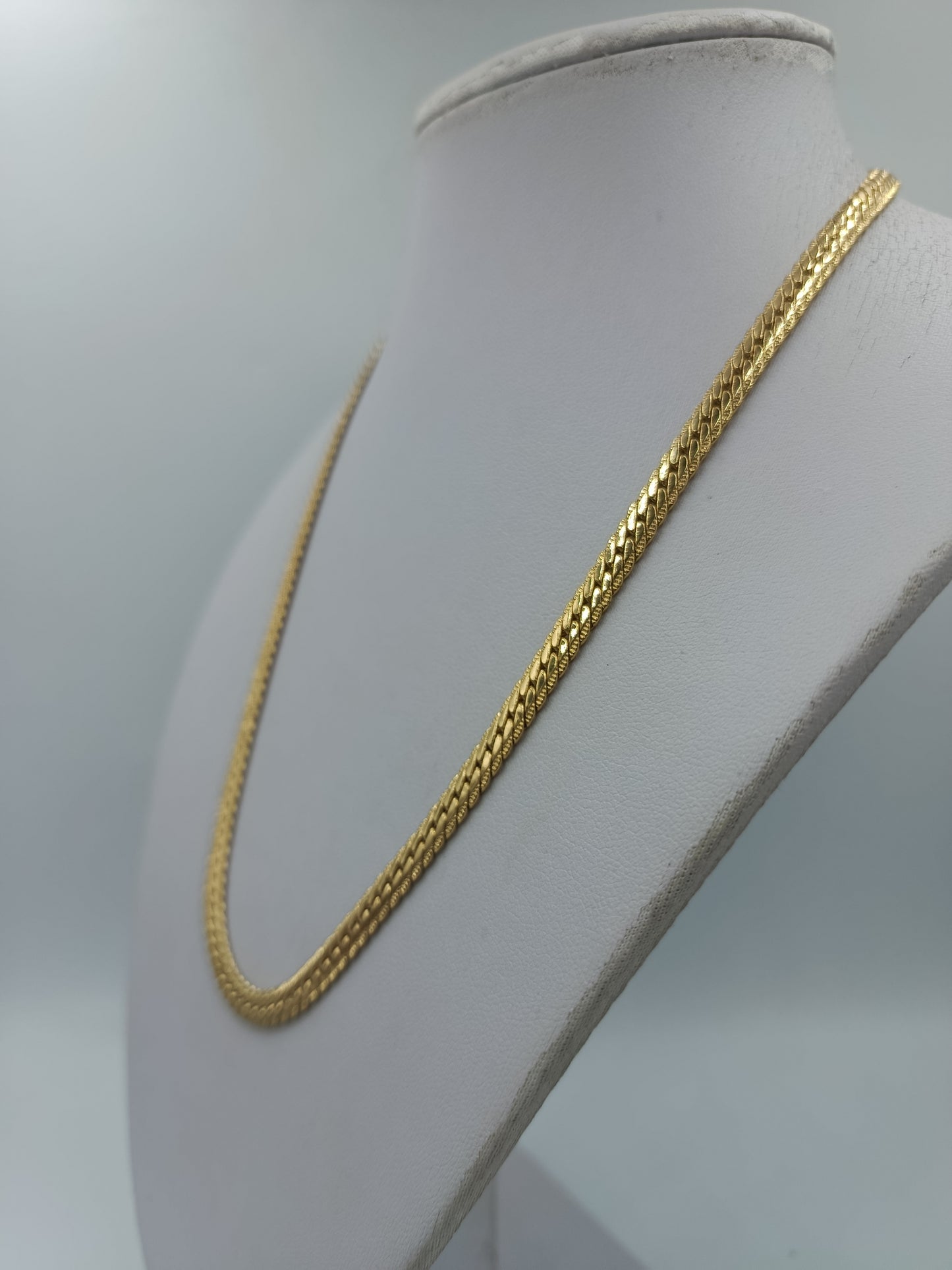 Stilvolle Vintage Kette doppelt Panzerkette goldfarben