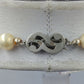 Vintage Perlenkette Champagner 835 Silber Verschluss JBK 43 cm