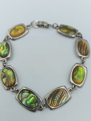 Vintage Perlmutt Armband Abalone Schimmer Unikat