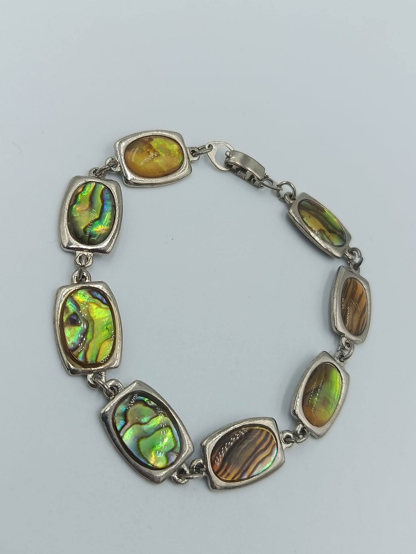 Vintage Perlmutt Armband Abalone Schimmer Unikat