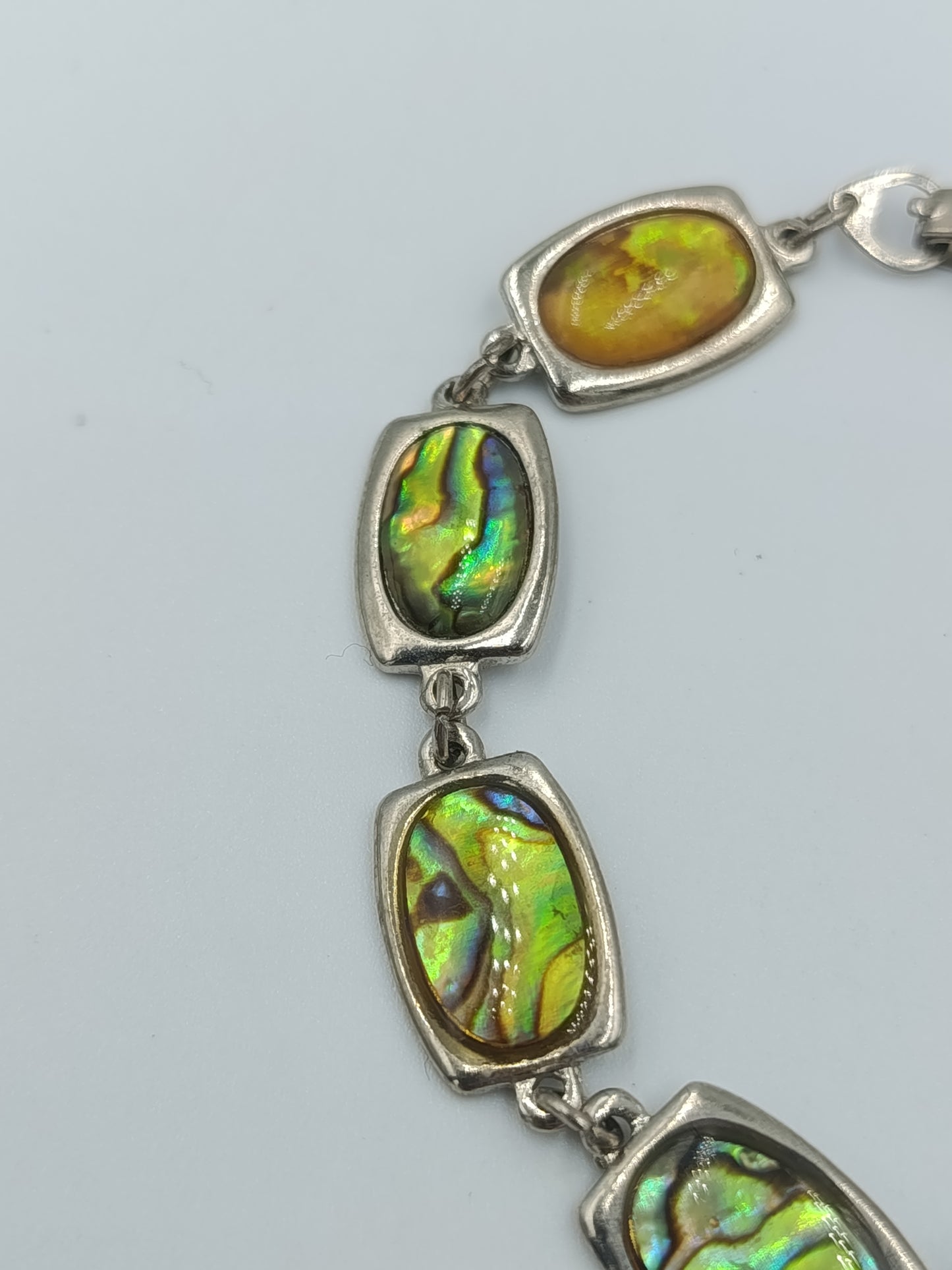 Vintage Perlmutt Armband Abalone Schimmer Unikat