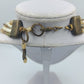 Vintage Multi Strang Kette Perlmutt Naturtöne Statement Collier